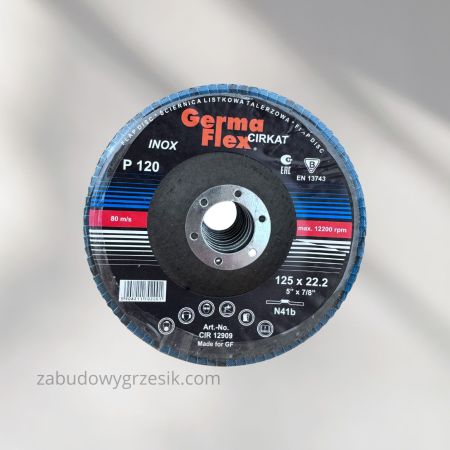 Ściernica listkowa talerzowa 125 mm P120