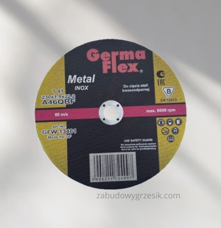 Tarcza do cięcia metalu 230 x 1,9 x 22,23 mm